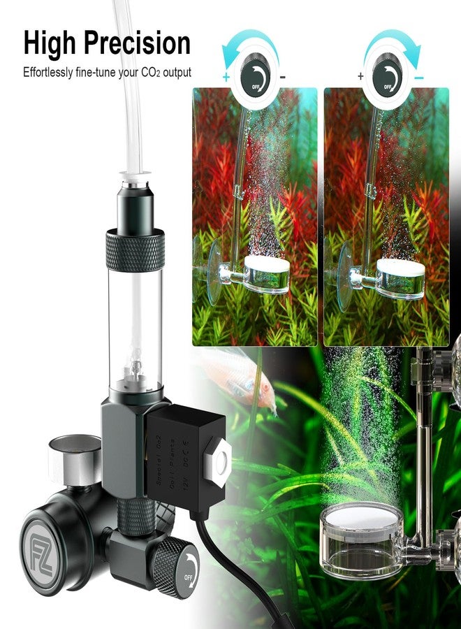 FZONE Aquarium CO₂ Regulator, Aquarium CO₂ System Mini Kit with Diffuser, Upgraded DC Solenoid and Bubble Counter Check Valve, for Establishing CO₂ System in Aquatic Plant Tank - Image 5
